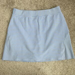 Crow & Ivy Women's L Golf‎ Tennis Pickleball Skort Blue Striped Athletic Skirt